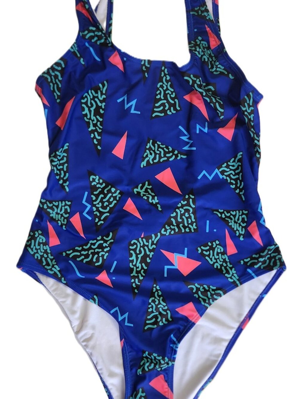 Women's High Cut Low Back Leopard Triangle Print One Piece Swimsuit